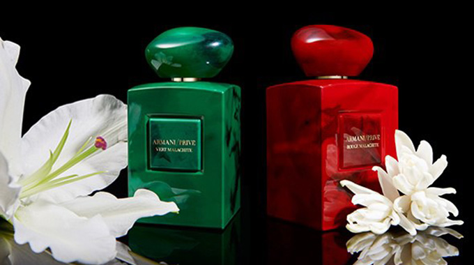 New perfumes from Armani Prive: Vert Malachite and Rouge Malachite